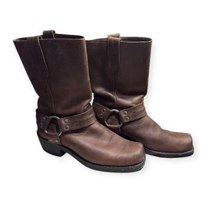 RoadWolf Brown Women's Leather Boots Size 6.5M Boho Chic